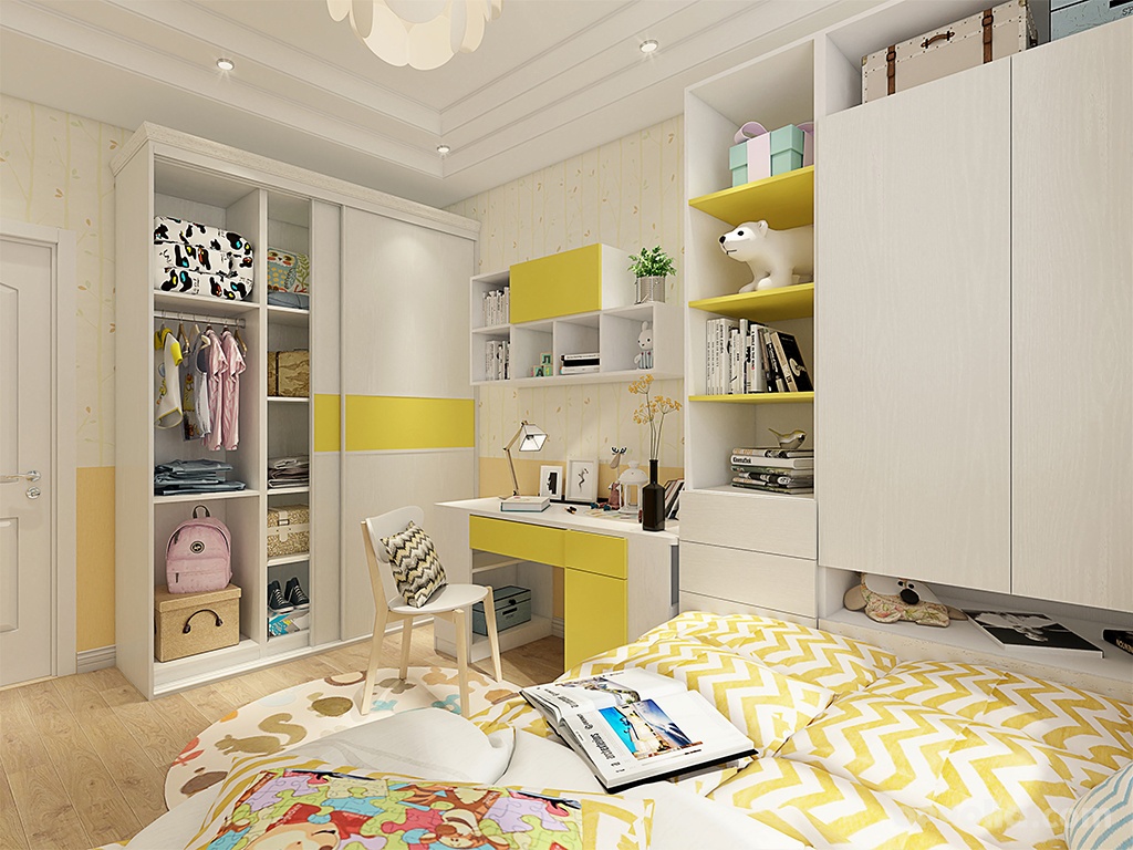 歐鉑麗檸檬黃-現代簡約兒童房